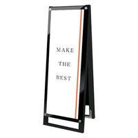 常磐精工 ブラックポスター用スタンド看板マグネジ A3縦縦両面ブラック アームキャスターセット BPSSKMN-A3TTRB-KSET 1台（直送品）