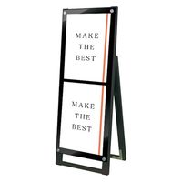 常磐精工 ブラックポスター用スタンド看板マグネジ A3縦縦片面ブラック アームキャスターセット BPSSKMN-A3TTKB-KSET 1台（直送品）