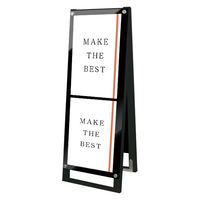 常磐精工 ブラックポスター用スタンド看板 A3縦縦両面ブラック アームキャスターセット BPSSK-A3TTRB-KSET 1台（直送品）