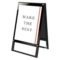 常磐精工 ブラックポスター用スタンド看板マグネジ B2両面ブラック アームキャスターセット BPSSKMN-B2RB-KSET 1台（直送品）