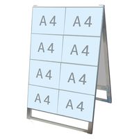 常磐精工 カードケーススタンド看板 A4横16両面 アームキャスターセット CCSK-A4Y16R-KSET 1台（直送品）