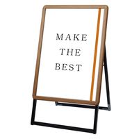 常磐精工 ポスターグリップスタンド看板 屋外用 A1 片面 木目 アームキャスターセット PGSK-A1KM-G-KSET 1台（直送品）