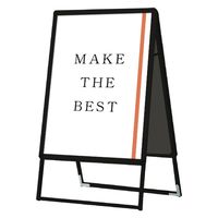 常磐精工 ポスターグリップスタンド看板 屋内用 B2両面ブラック アームキャスターセット PGSK-B2RB-KSET 1台（直送品）