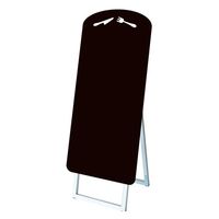 常磐精工 ポップルスタンド看板シルエット 45×90片面ブラック　ナイフフォーク形 アームキャスターセット 1台（直送品）