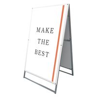 常磐精工 ポスター用スタンド看板 A0両面ホワイト アームキャスターセット PSSK-A0RW-KSET 1台（直送品）