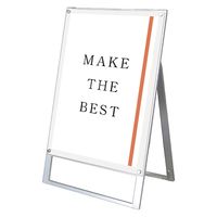 常磐精工 ポスター用スタンド看板 A1片面ホワイト アームキャスターセット PSSK-A1KW-KSET 1台（直送品）
