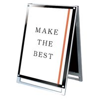 常磐精工 ポスター用スタンド看板 A1ロウ両面ブラック アームキャスターセット PSSK-A1LRB-KSET 1台（直送品）