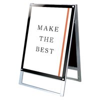 常磐精工 ポスター用スタンド看板 A1両面ブラック アームキャスターセット PSSK-A1RB-KSET 1台（直送品）