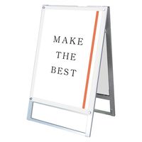 常磐精工 ポスター用スタンド看板 A1両面ホワイト アームキャスターセット PSSK-A1RW-KSET 1台（直送品）