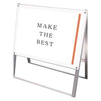 常磐精工 ポスター用スタンド看板 A1横両面ホワイト アームキャスターセット PSSK-A1YRW-KSET 1台（直送品）