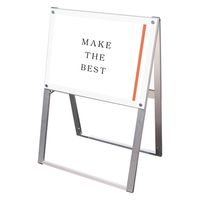 常磐精工 ポスター用スタンド看板 A2横両面ホワイト アームキャスターセット PSSK-A2YRW-KSET 1台（直送品）
