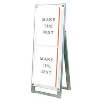 常磐精工 ポスター用スタンド看板 A3縦縦片面ホワイト アームキャスターセット PSSK-A3TTKW-KSET 1台（直送品）