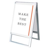 常磐精工 ポスター用スタンド看板 B2両面ホワイト アームキャスターセット PSSK-B2RW-KSET 1台（直送品）