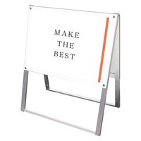 常磐精工 ポスター用スタンド看板 B2横両面ホワイト アームキャスターセット PSSK-B2YRW-KSET 1台（直送品）