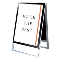 常磐精工 ポスター用スタンド看板マグネジ A1両面ブラック アームキャスターセット PSSKMN-A1RB-KSET 1台（直送品）