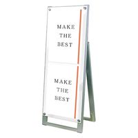 常磐精工 ポスター用スタンド看板マグネジ A3縦縦片面ホワイト アームキャスターセット PSSKMN-A3TTKW-KSET 1台（直送品）