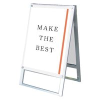 常磐精工 ポスター用スタンド看板マグネジ B2両面ホワイト アームキャスターセット PSSKMN-B2RW-KSET 1台（直送品）