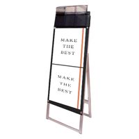 ポスター用スタンド看板パンフレットケース付 A3縦縦片面ブラック(屋外用) アームキャスターセット PSSKP-A3TTKB-G-KSET（直送品）