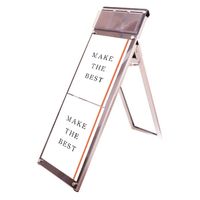 ポスター用スタンド看板パンフレットケース付 A3縦縦ロウ片面ブラック(屋内用) アームキャスターセット PSSKP-A3TTLKB-KSET（直送品）