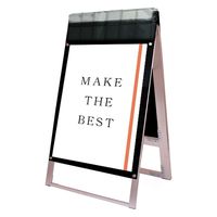 ポスター用スタンド看板パンフレットケース付 B1両面ブラック(屋外用) アームキャスターセット PSSKP-B1RB-G-KSET 1台（直送品）