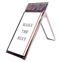 常磐精工 ポスター用スタンド看板マグネジ パンフレットケース付 A1ロウ片面ブラック(屋内用) アームキャスターセット 1台（直送品）