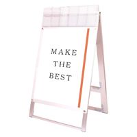 ポスター用スタンド看板パンフレットケース付 B1両面ホワイト(屋外用) アームキャスターセット PSSKP-B1RW-G-KSET 1台（直送品）