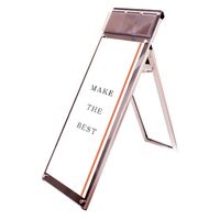 常磐精工 ポスター用スタンド看板マグネジ パンフレットケース付 A3縦縦ロウ片面ブラック(屋内用) アームキャスターセット 1台（直送品）