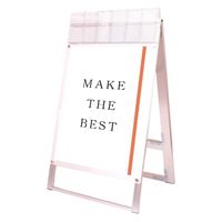 常磐精工 ポスター用スタンド看板マグネジ パンフレットケース付 B1両面ホワイト(屋外用) アームキャスターセット 1台（直送品）