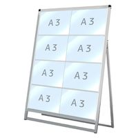 常磐精工 バリウスカードケーススタンド看板 A3横8片面 アームキャスターセット VACCSK-A3Y8K-KSET 1台（直送品）