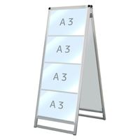 常磐精工 バリウスカードケーススタンド看板 A3横8両面 アームキャスターセット VACCSK-A3Y8R-KSET 1台（直送品）
