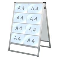 常磐精工 バリウスカードケーススタンド看板 A4横16両面 アームキャスターセット VACCSK-A4Y16R-KSET 1台（直送品）