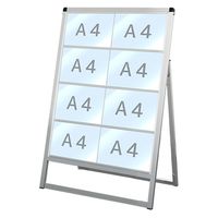 常磐精工 バリウスカードケーススタンド看板 A4横8片面 アームキャスターセット VACCSK-A4Y8K-KSET 1台（直送品）
