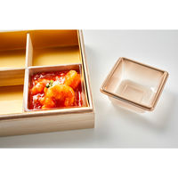 木具輪 仕切用小鉢65 87×87×30mm 赤 16146-100 1セット(100枚入)（直送品）