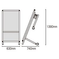 常磐精工 ブラックサポートサインショートストレッチャーブラックボード(下部カタログケース) BSPS-STANKA-BBKC 1台（直送品）