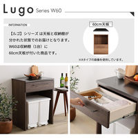 ホームテイスト Lugo(ルゴ) 特殊鋼板を使った キッチンカウンター ゴミ箱上カウンター ナチュラル SH-22-CKS60-B 1台（直送品）