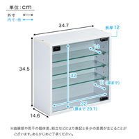 ホームテイスト コレクションキューブラック 浅型タイプ 幅347×奥行146×高さ345mm ホワイト QCLR-S14 1台（直送品）