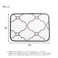 ホームテイスト Witam2(ヴィタム2) 洗えるデザイン玄関マット 450×650mm モロッカンアイボリー FRG-G2-S 1枚（直送品）