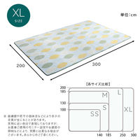 ホームテイスト WASHFA2 マイクロファイバー・デザインラグマット XL 洗えるラグマット ミントグリーン FRG-D2-XL 1枚（直送品）