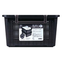 不動技研 重ね収納バスケット L 深型 ダークグレー F-35102 1個（直送品）