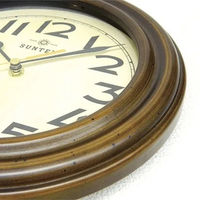 さんてる TRDE_MARK レトロ 掛け置き兼用時計 スタンド付 直径270mm アンティークブラウン QL668 1個（直送品）