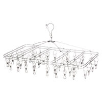 【均一価格】角ハンガー 40ピンチ ステンレス 1個 オリジナル