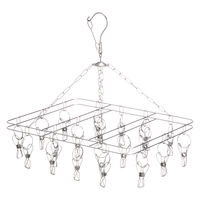 【均一価格】角ハンガー 20ピンチ ステンレス 1個 オリジナル