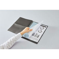 コクヨ 2つ折りクリヤーブック＜BIZRACK＞(固定式 サイドスローR) ブラウンブラック ラ-BRFL10ND 1冊（わけあり品）