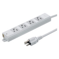 サンワサプライ 工事物件タップ(3P・4個口・5m) TAP-KS4N-5 1本（わけあり品）