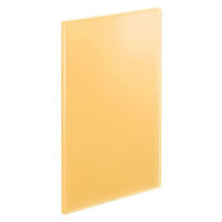アスクル　クリアファイル　A4タテ　10ポケット　透明表紙　オレンジ　固定式　クリアホルダー オリジナル（わけあり品）