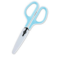 プラス はさみ フィットカットカーブ フッ素コート ホワイト/ブルー SC-175SF 34516（わけあり品）