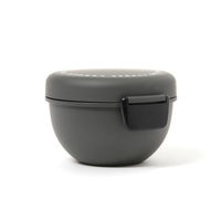 【LAKOLE/ラコレ】 モノクロどんぶりランチボックス ブラック（わけあり品）