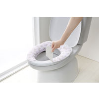 日本製 消臭 洗える サンコー ずれない トイレ 便座カバー 便座シート 1組 ラベンダー バイオレット おくだけ吸着 KC-54