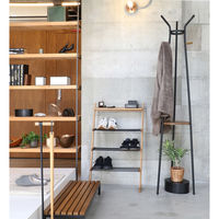 ICHIBA タワーハンガー 幅390×奥行380×高さ1770ｍｍ ブラック H-3828BK 1台（直送品）