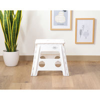 不二貿易 フォールディングステップスツール H32cm WH 77520 1個